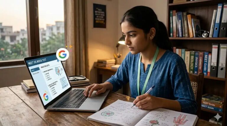 Career guidance : अब डॉक्टर बनना होगा आसान! Google Gemini से फ्री में सॉल्व करें NEET UG के मॉक टेस्ट n70844170117761750631179ea56d402607bf752fe81e216b2d45119ba010bda62f379cd8d0bcc2a07a6f7f
