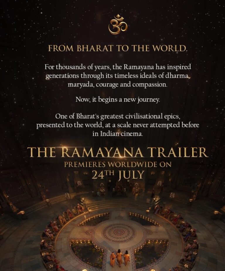 24 जुलाई को दिखेगी ‘रामायणम्’ की सबसे भव्य झलक, ‘रामायणम्’ का ट्रेलर करेगा ग्लोबल धमाका IMG 20260711 WA0021 1