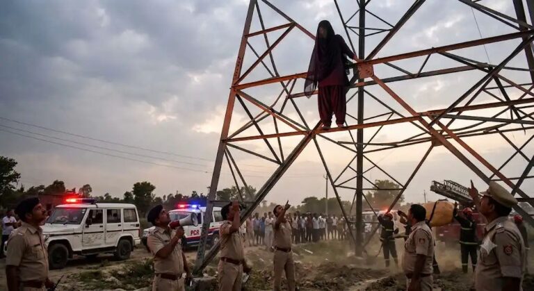 छेड़छाड़ मामले में पुलिस ने आरोपी को दी क्लीनचिट, तो टावर पर चढ़ी गई युवती; पुलिस के हाथ-पांव फूले n72001394317843299666897deaa6f642076f7086c71fde13cb3dce9f6fd9e99959b4e511aed75df705ebed