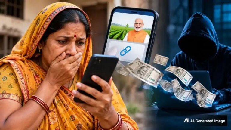PM Kisan योजना के नाम पर ठगी! SMS में आए लिंक पर क्लिक करते ही महिला के खाते से उड़े डेढ़ लाख n728991159179098929080756c3af0b496b2da803d98640f89214b20e032e3024f27d5285add5ba3686f8e3